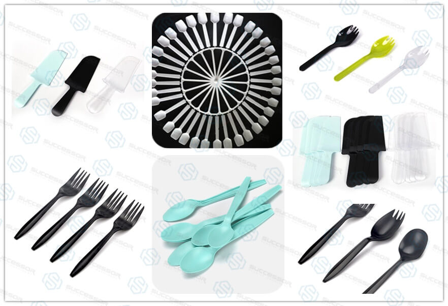 Plastic Disposable Fork Knife Spoon Making Injection Molding Machine